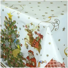 cerata-swiateczna-gwiazdki-choinki-mikolaje-obrus-biale-tlo-kupon-120x140cm