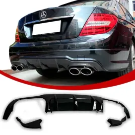 mercedes-w204-dyfuzor-tylnego-zderzaka-spoiler-amg-look-czarny-polysk