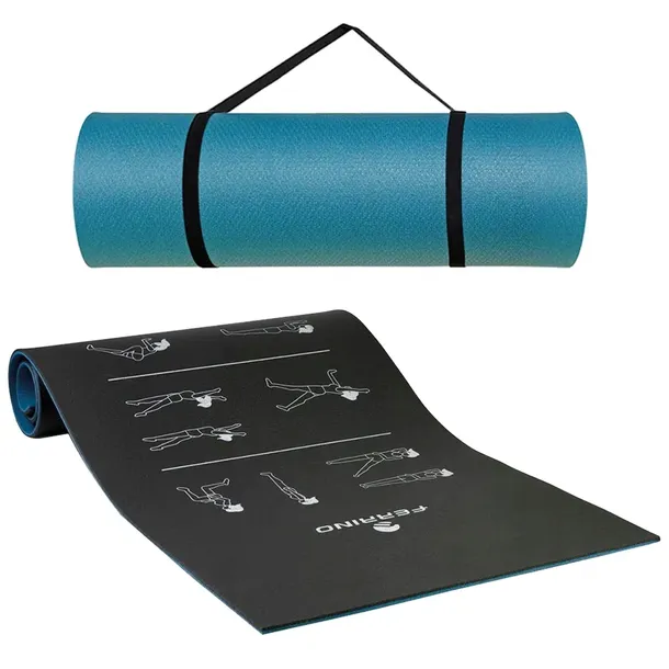 MATA DO ĆWICZEŃ JOGI 186x61cm - TRENINGOWA FITNESS UCHWYT GRUBA GIMNASTYKA