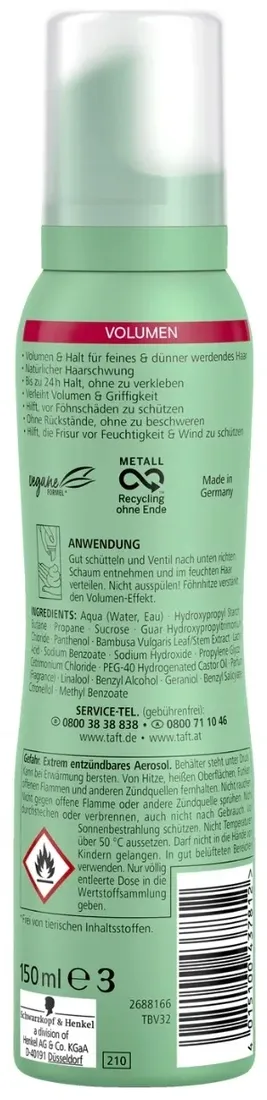 pianka-do-wlosow-taft-volume-200-ml-stan-nowy