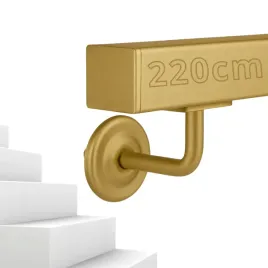 porecz-schodowa-zlota-scienna-kwadratowa-stal-barierka-schody-220cm