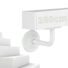 porecz-schodowa-biala-scienna-kwadratowa-stal-barierka-schody-280cm