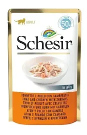 mokra-karma-dla-kota-schesir-single-dish-tunczyk-kurczak-krewetki-50g