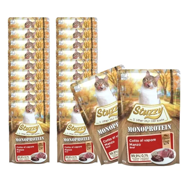 Mokra karma dla kota STUZZY Monoprotein Wołowina 20x85g