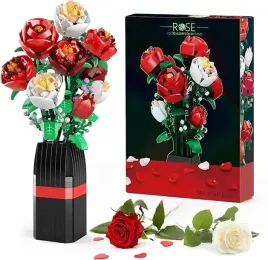 klocki-roze-kwiaty-kwiatek-do-wazonu-roza-kwiat-puzle-3d-bukiet-kwiatow-817