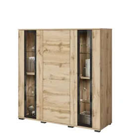 komoda-120-cm-cavio-trzydrzwiowa-z-witryna-do-salonu-dab-wotan