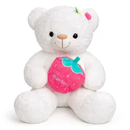 xxl-mega-wielki-mis-z-truskawka-maskotka-pluszak-na-walentynki-bialy-80-cm