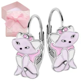 kolczyki-srebrne-kotki-koty-rozowe-dla-dziewczynki-dzieci-angielski-prezent