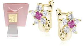 zlote-kolczyki-angielskie-zapiecie-kwiatki-komunia-chrzest-roczek-grawer925