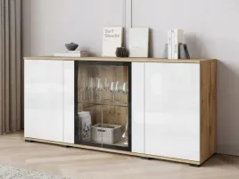 komoda-150-cm-cavio-czterodrzwiowa-z-witryna-do-salonu-bialy-polysk