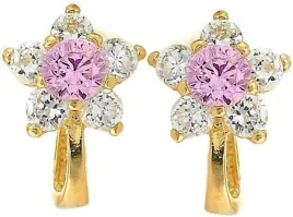 zlote-kolczyki-dzieciece-dla-dziewczynki-angielskie-585-rozowe-kwiatuszki