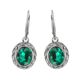 kolczyki-srebro-pr-925-eleganckie-styl-vintage-zielony-krysztal-emerald
