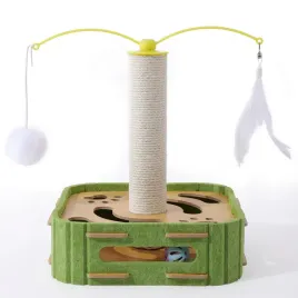 drapak-slupek-i-zabawka-interaktywna-dla-kota-z-pilkami-i-piorkiem