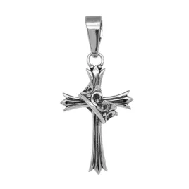 krzyzyk-srebro-925-oksydowany-krzyz-z-korona-symbol-milosierdzia-chrystusa