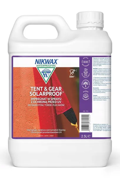 Spray do namiotów i sprzętu ochrona UV Nikwax Tent and Gear SolarProof 2,5L