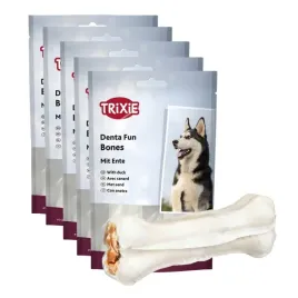 trixie-denta-fun-kosc-biala-z-nadzieniem-z-kaczki-10cm-zestaw-5pak-350g