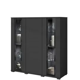 komoda-z-witryna-120-cm-cavio-czarna-do-salonu