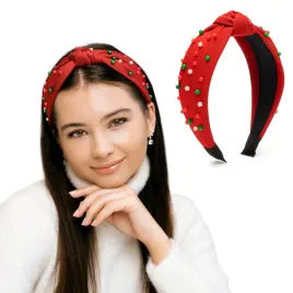 opaska-do-wlosow-swiateczna-czerwona-z-perelkami-i-wezlem-ozdobna-miekka