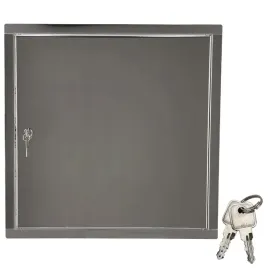 drzwiczki-rewizyjne-zamek-kluczyk-metalowe-stal-nierdzewna-srebrne-50x50-cm