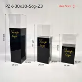 postumenty-klosz-podesty-z-plexi-czarnej-30x30cm-gablota-3-szt-logo-marka-artcop-stan-nowy