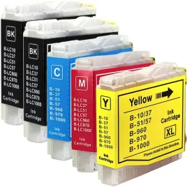 5x-tusze-do-brother-lc1000-lc970-dcp-135c-130c-150c-330c-350c-357c-mfc-260c
