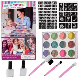 mega-zestaw-do-tatuazy-brokatowych-80-szablonow-12-brokatow-akcesoria