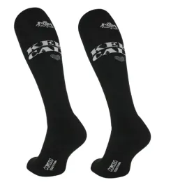 czarne-bawelniane-letnie-podkolanowki-jezdzieckie-comodo-z-napisem-r-35-38