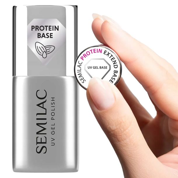 Semilac Protein Extend Base Hybrydowa Baza Do Paznokci Transparentna 7ml