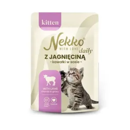 nekko-daily-mokra-karma-dla-kociat-kitten-z-jagniecina-kawalki-w-sosie-85g