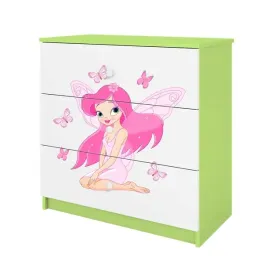 komoda-babydreams-zielona-wrozka-z-motylkami