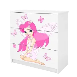 komoda-babydreams-biala-wrozka-z-motylkami-3-szuflady-dziecieca