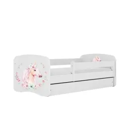 lozko-babydreams-biale-konik-bez-szuflady-materac-lateks-160-80