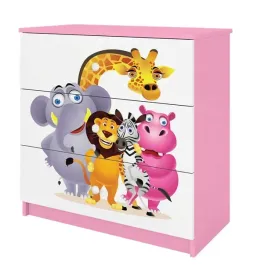 komoda-babydreams-rozowa-zoo