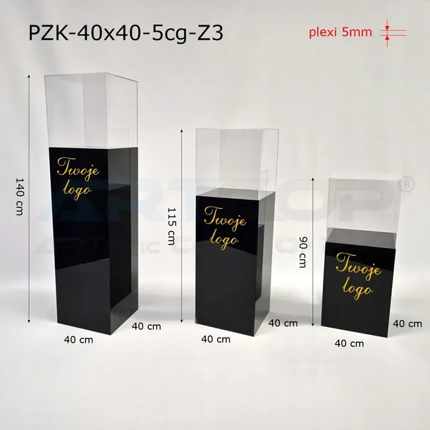 postumenty-z-kloszem-podesty-z-plexi-czarnej-40x40cm-gablota-3-szt-logo-marka-artcop-stan-nowy