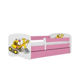lozko-babydreams-rozowe-koparka-bez-szuflady-bez-materaca-180-80