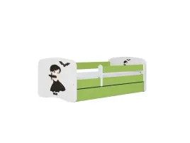 lozko-babydreams-zielone-wednesday-bez-szuflady-materac-lateks-160-80