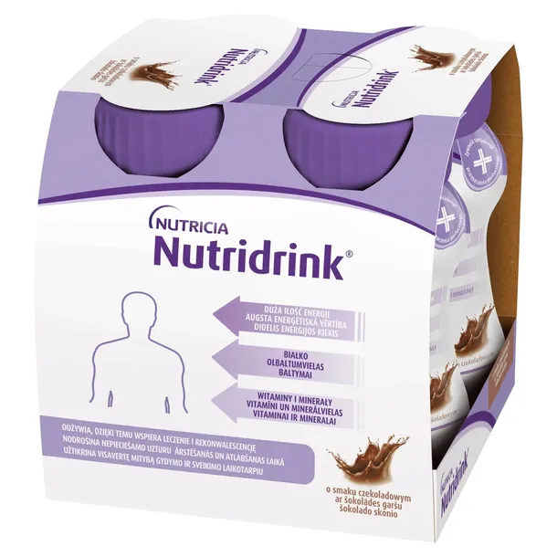 Nutricia Nutridrink smak czekoladowy Żywność medyczna 4 x 125 ml