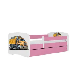 lozko-babydreams-rozowe-ciezarowka-z-szuflada-bez-materaca-180-80