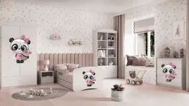 lozko-babydreams-biale-panda-z-szuflada-bez-materaca-160-80