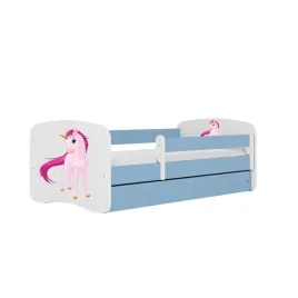 lozko-babydreams-niebieskie-jednorozec-bez-szuflady-materac-lateks-180-80