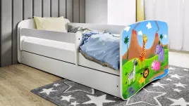 lozko-babydreams-biale-safari-z-szuflada-materac-160-80