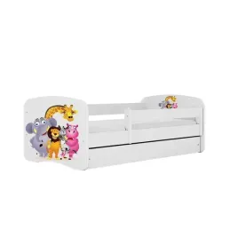 lozko-babydreams-biale-zoo-bez-szuflady-materac-180-80