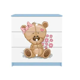 komoda-babydreams-niebieska-mis-kwiatki-3-szuflady-dziecieca-bajkowa