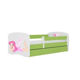 lozko-babydreams-zielone-wrozka-bez-szuflady-materac-lateks-180-80