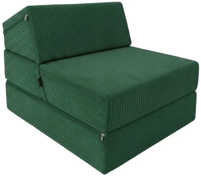 FOTEL KANAPA PUFA MATERAC rozkładany składany SOFA 80x190x15 SZTRUKS zieleń