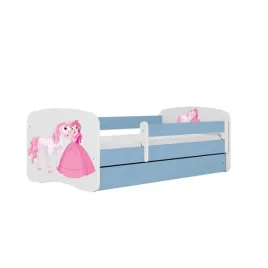 lozko-babydreams-niebieskie-ksiezniczka-z-szuflada-materac-lateks-140-70