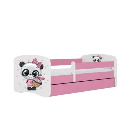 lozko-babydreams-rozowe-panda-bez-szuflady-materac-lateks-180-80