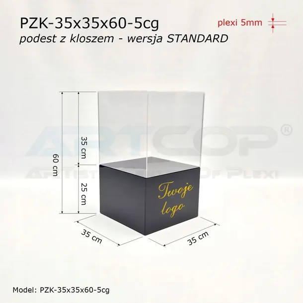 postumenty-z-kloszem-podesty-z-plexi-czarnej-35x35cm-gablota-4-szt-logo-marka-artcop-stan-nowy