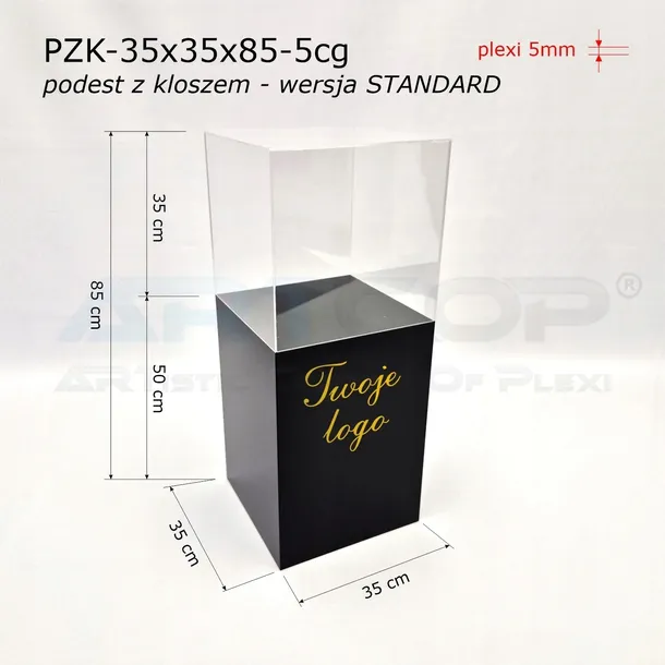 postumenty-z-kloszem-podesty-z-plexi-czarnej-35x35cm-gablota-4-szt-logo-stan-nowy