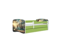lozko-babydreams-zielone-statek-z-szuflada-materac-160-80